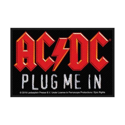 AC/DC Plug Me In patch officiële merchandise, Verzamelen, Muziek, Artiesten en Beroemdheden, Overige typen, Nieuw, Ophalen of Verzenden