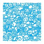 Kev Munday - Smiley Society (Blue) - Textured Giclee Print -