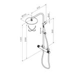 Opbouw Regendouche Set GRB Aura XL Verchroomd Messing met, Ophalen of Verzenden, Nieuw