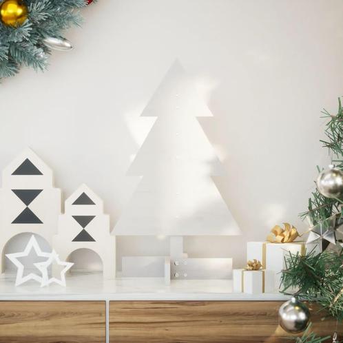 vidaXL Kerstdecoratie kerstboom 60 cm massief grenenhout wit, Diversen, Kerst, Nieuw, Verzenden