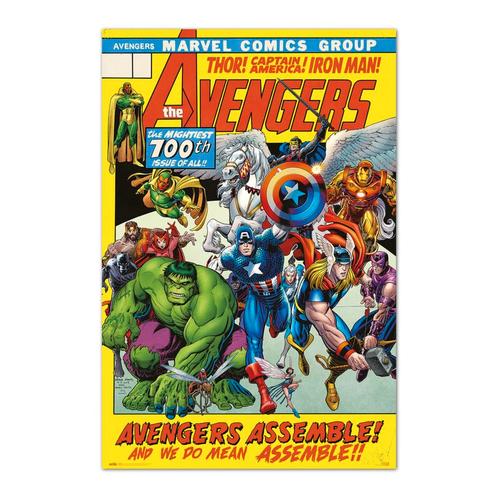Poster Marvel Avengers 100th Issue 61x91,5cm, Verzamelen, Posters, Nieuw, A1 t/m A3, Verzenden