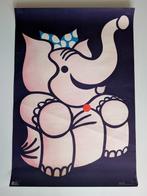 Jerzy Treutler - Polish Circus Poster Seated Elephant -