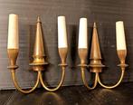 Stile art déco, 26 cm - Wandkandelaar (2) - Messing, Antiek en Kunst