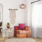 vidaXL Poef modulair met kussen patchwork stof, Huis en Inrichting, Woonaccessoires | Kussens, Verzenden, Nieuw
