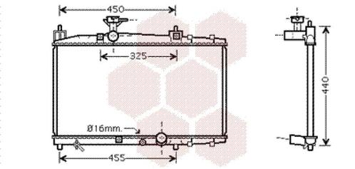 RADIATOR VOOR TOYOTA ECHO 2000-2003 1640033070, Auto-onderdelen, Airco en Verwarming, Nieuw, Ophalen of Verzenden