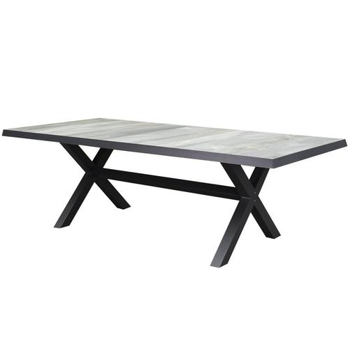 New Delhi dining tuintafel 224x103xH72,5 cm met kruispoot, Tuin en Terras, Tuintafels, Nieuw, Ophalen of Verzenden