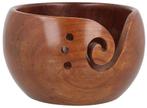 Scheepjes Yarn Bowl - Bruin Massief Rozenhout - 13x10cm, Hobby en Vrije tijd, Breien en Haken, Ophalen of Verzenden, Nieuw