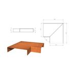 Cortenstaal u-profiel hoek 30x30x20,4x5cm, Overige materialen, Nieuw, Minder dan 25 cm, Border