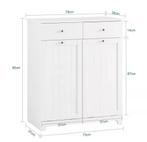 Badkamerkast met 2 Wasmanden en Lades – Modern MDF Meubel, Verzenden, Nieuw