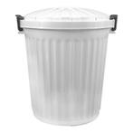 Afvalton met deksel - 43 liter - wit, Verzenden, Nieuw in verpakking, Reinigen