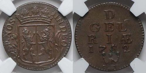 1752 Gelderland, Duit Ngc Ms 62, Postzegels en Munten, Munten | Europa | Niet-Euromunten, Verzenden