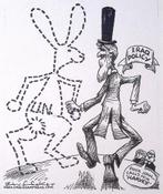 Pentekening Amerika - Kerry Irak beleid (lijst optie), Antiek en Kunst, Verzenden