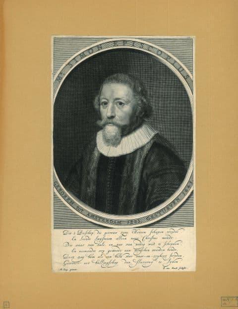 Portrait of Simon Episcopius, Antiek en Kunst, Kunst | Etsen en Gravures