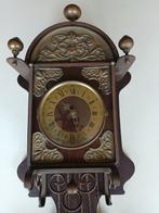 Wandklok - Hout, Koper - 1950-1960 - Antieke Koperen, Antiek en Kunst