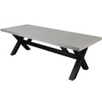 Glasgow betonlook dining tuintafel 250x100xH76 cm zwart, Ophalen of Verzenden, Nieuw
