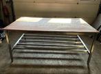 RVS Snijtafel, Werktafel, B200 x D120 x H85cm