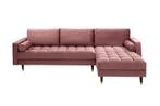 Hoekbank Cozy Velvet II Oudroze 260cm Fluweel (Links +