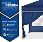 Tillvex® Zijwand voor paviljoen - 3x3m - Blauw, Verzenden, Zo goed als nieuw