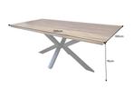 Massief houten eettafel GALAXIE 200cm steenafwerking, Ophalen of Verzenden, Nieuw