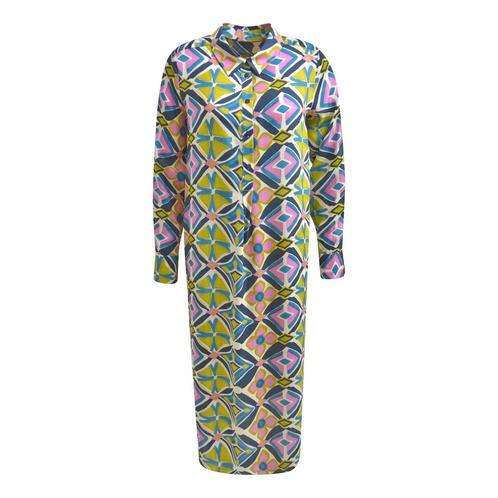 Milano Italy • midi jurk lime print • 36, Kleding | Dames, Jurken, Groen, Nieuw, Maat 36 (S), Verzenden