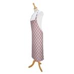 Halterschort Beige en Wit Geblokt 70x95cm 100% Katoen - Treb, Huis en Inrichting, Keuken | Textiel, Verzenden, Nieuw, Overige kleuren