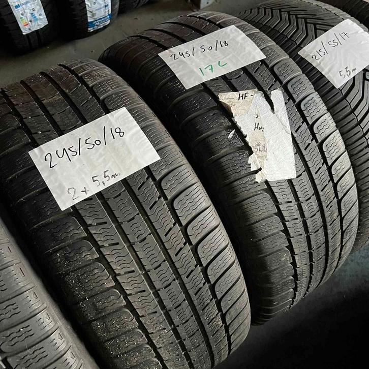 2 x Michelin Pilot Alpin 245-50-18 100HWinterbanden 5,5mm, Auto-onderdelen, Banden en Velgen, 18 inch, Winterbanden, 245 mm, Personenwagen
