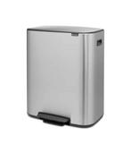 Brabantia Bo Prullenbak - 60 liter - Matt Steel Fingerprint, Ophalen of Verzenden, Zo goed als nieuw