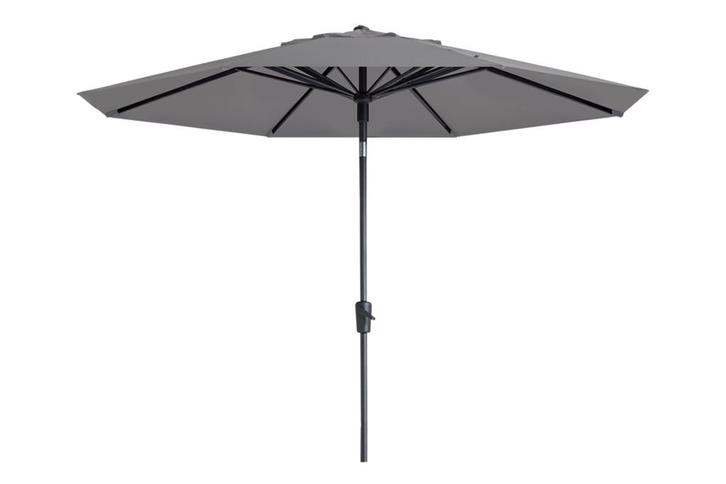 Madison Paros 2 luxe stokparasol - 300 cm. - Light grey, Tuin en Terras, Parasols, Stokparasol, Nieuw, Kantelbaar, Verzenden