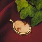 Antiek gouden hanger met camee (Hanger of bedel), Ophalen of Verzenden, Gebruikt, Goud, Overige merken