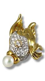 Broche - 18 karaat Geel goud, Verbazingwekkende 18k goud, Sieraden, Tassen en Uiterlijk, Antieke sieraden