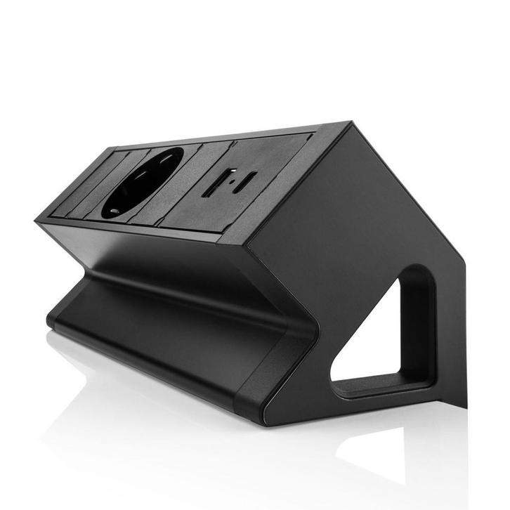 *WOONWINKEL* Lavis Power Desk Up® 2.0 Bureau Stekkerdoos Zwa, Huis en Inrichting, Bureaus, Nieuw, Verzenden