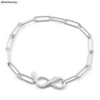 Zilveren infinity forever armbandje 19 cm, Sieraden, Tassen en Uiterlijk, Armbanden, Verzenden, Nieuw, Zilver