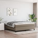 vidaXL Boxspring met matras stof taupe 180x200 cm, Huis en Inrichting, Slaapkamer | Bedden, Eenpersoons, Verzenden, Nieuw, 80 cm
