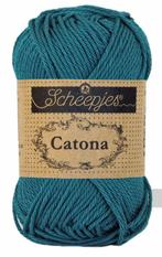Scheepjes Catona 50 gram - 400 petrol blue - Katoen Garen, Hobby en Vrije tijd, Breien en Haken, Ophalen of Verzenden, Nieuw