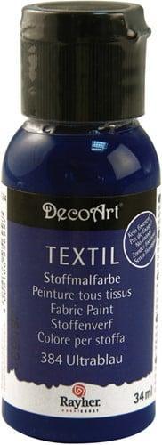 Textielverf Stoffenverf Ultramarijn 34 ml, Hobby en Vrije tijd, Knutselen, Nieuw, Ophalen of Verzenden