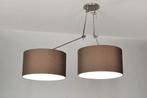 Rietveld Hanglampen - Bruin - Stof, Huis en Inrichting, Lampen | Hanglampen, Verzenden, Nieuw