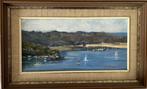 Shirley Allwright (XX) - A harbour scene with numerous, Antiek en Kunst, Kunst | Schilderijen | Klassiek