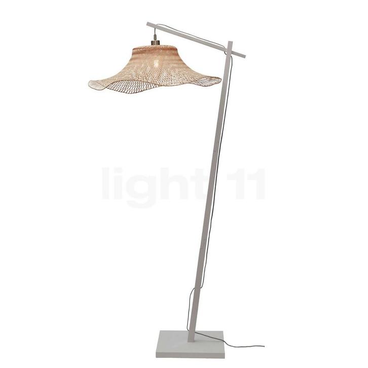 Good & Mojo Ibiza Vloerlamp, wit/natuur - 65 cm, Huis en Inrichting, Lampen | Vloerlampen, Nieuw, Verzenden
