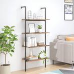vidaXL Ladderrek met 4 schappen 64x35x152,5 cm donkerbruin, Huis en Inrichting, Verzenden, Nieuw, 50 tot 100 cm, 150 tot 200 cm