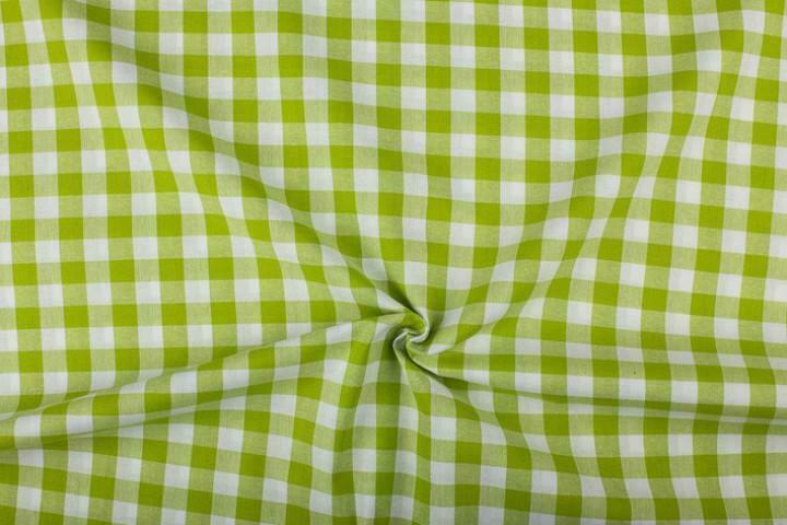 Brabants bont stof limoengroen wit geruit - 18mm geruit, Hobby en Vrije tijd, Stoffen en Lappen, 120 cm of meer, 200 cm of meer