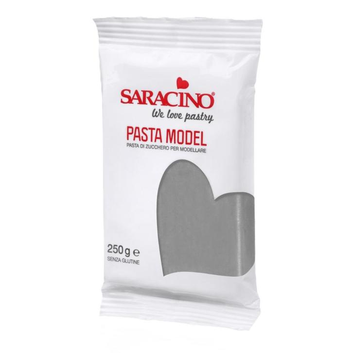 Saracino Modelling Paste Grijs 250g, Hobby en Vrije tijd, Taarten en Cupcakes maken, Nieuw, Verzenden