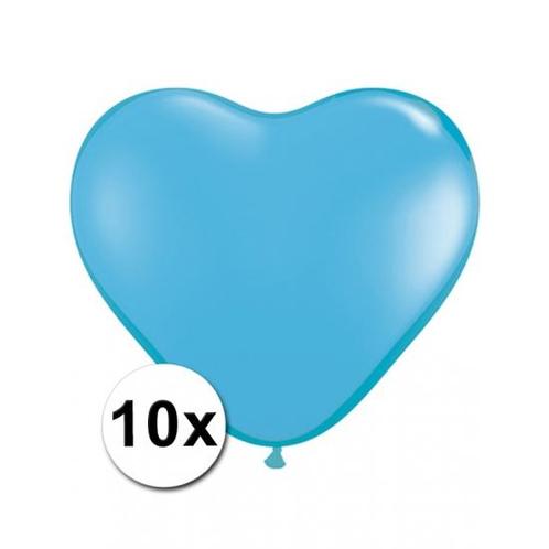 10x Hart ballonnen lichtblauw - Ballonnen, Hobby en Vrije tijd, Feestartikelen, Ophalen of Verzenden