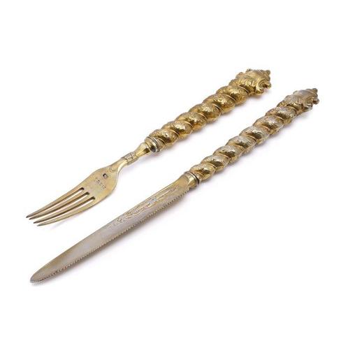Aaron Hatfield & Sons - Bestekset (2) - .925 zilver, Antiek en Kunst, Antiek | Goud en Zilver