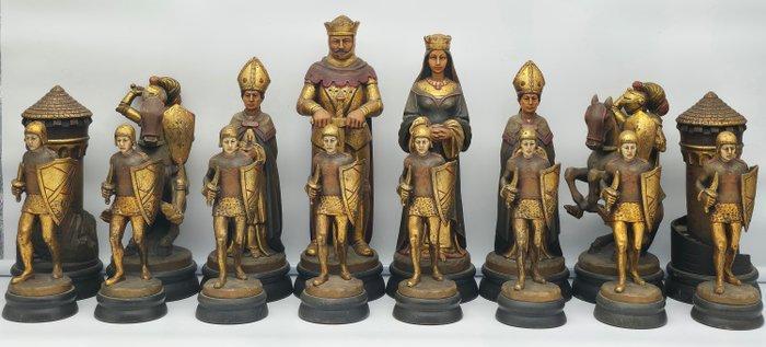 Anri, Val Gardena - Schaakspel - Leviathan (Extra large, Antiek en Kunst, Curiosa en Brocante