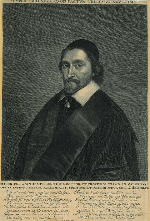 Portrait of Friedrich Spanheim the elder, Antiek en Kunst, Kunst | Etsen en Gravures