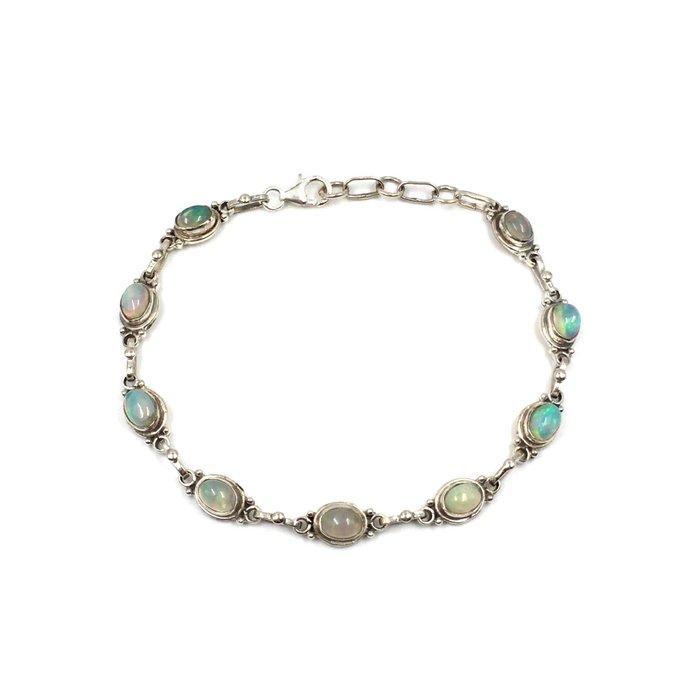 Zonder Minimumprijs - Armband Zilver - 6.21ct. tw. Opaal -, Sieraden, Tassen en Uiterlijk, Armbanden