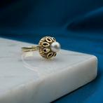 Gouden ring met Tahiti parel | Vintage (vintage ring), Gebruikt, Overige kleuren, Ophalen of Verzenden, Kleiner dan 17