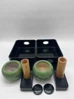 japan - Theeservies (10) - A set of tea sets - Japans hout -, Antiek en Kunst