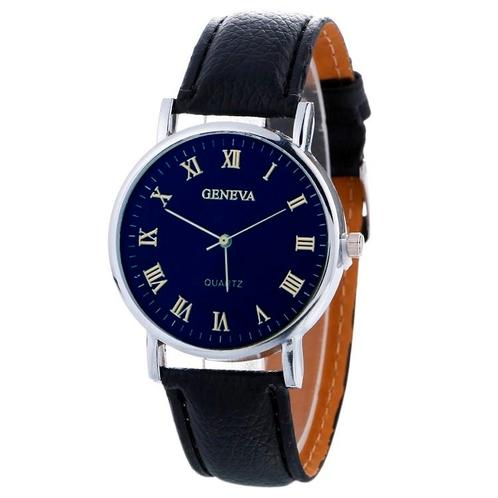 Fako® - Horloge - Geneva Blue - Zwart, Sieraden, Tassen en Uiterlijk, Horloges | Dames, Verzenden