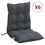 6x Lage Rug Stoelkussen Antraciet | Tweedekansje | OP=OP, Ophalen of Verzenden, Nieuw